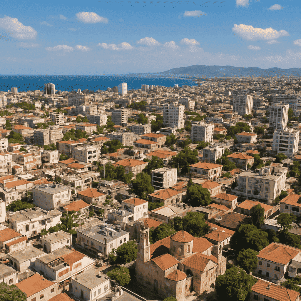 Cypriot flag with coastal scenery - study abroad destination